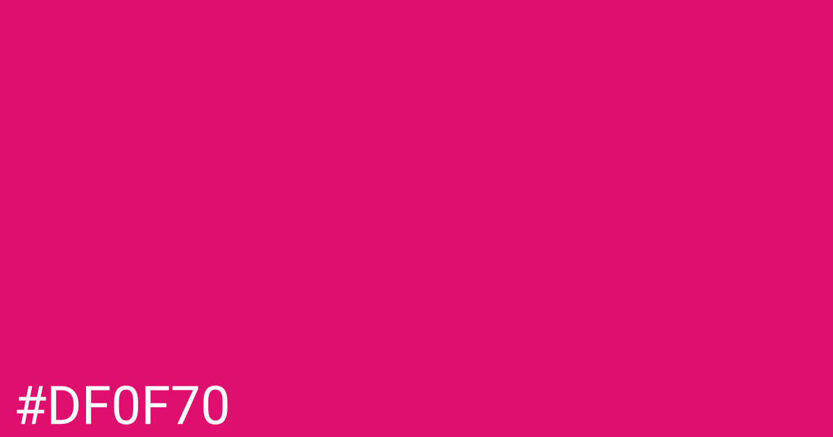 Hex color #df0f70 graphic
