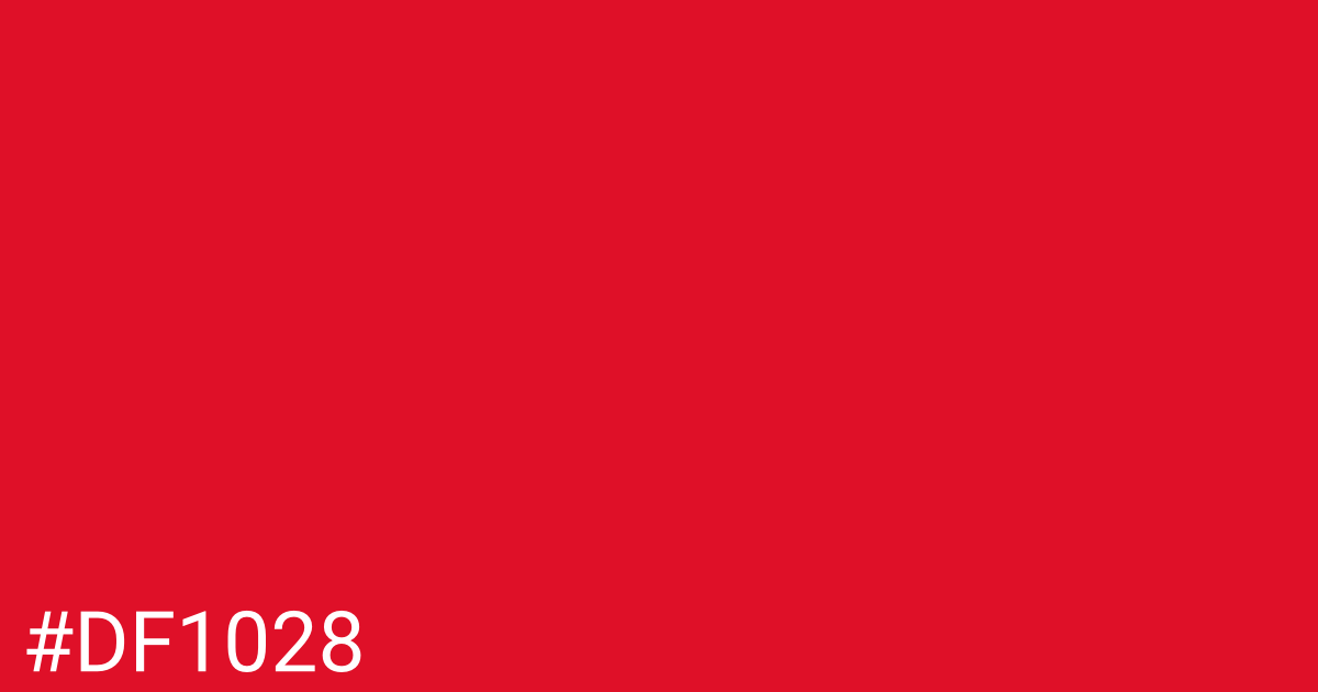 Hex color #df1028 graphic