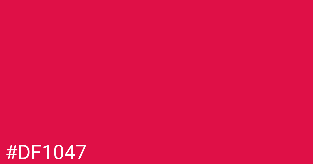 Hex color #df1047 graphic