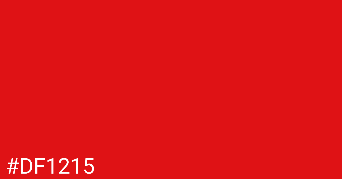 Hex color #df1215 graphic