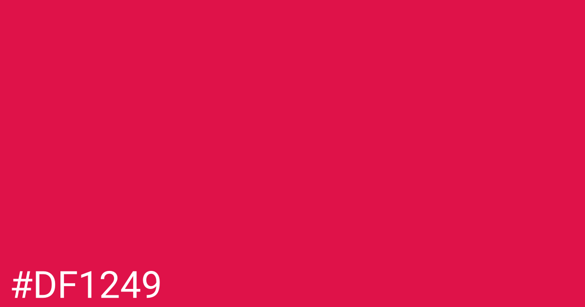 Hex color #df1249 graphic