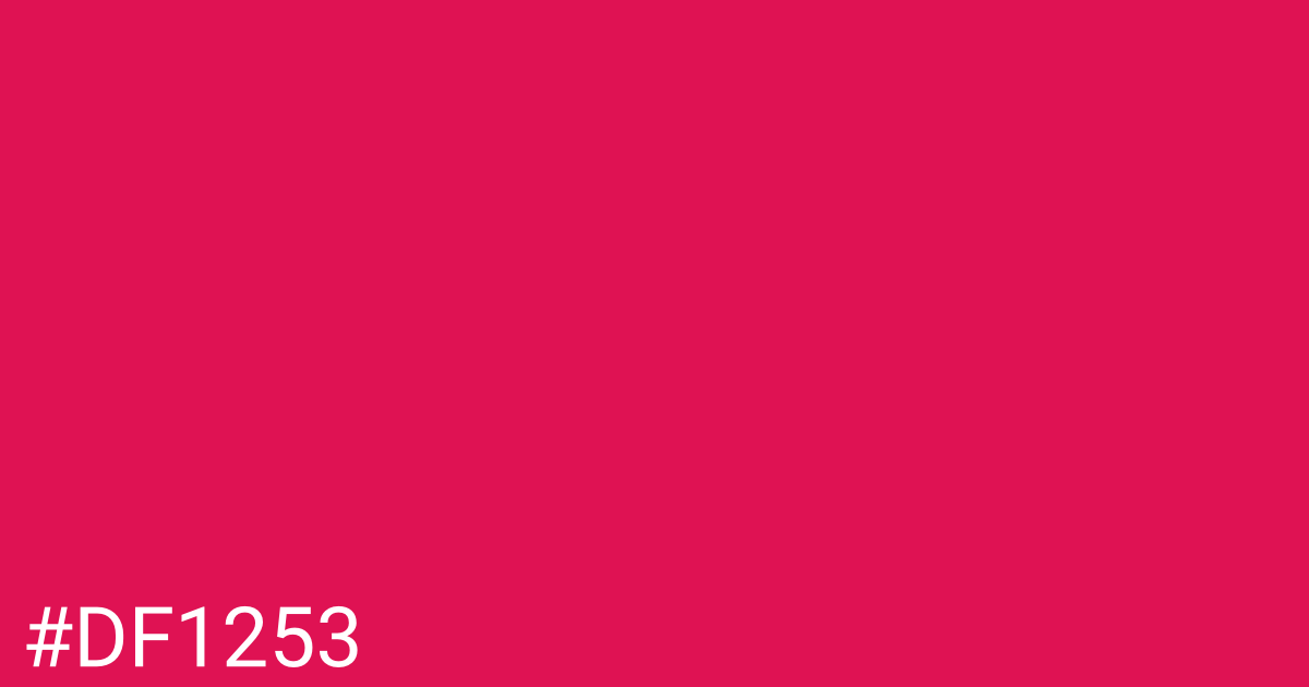 Hex color #df1253 graphic