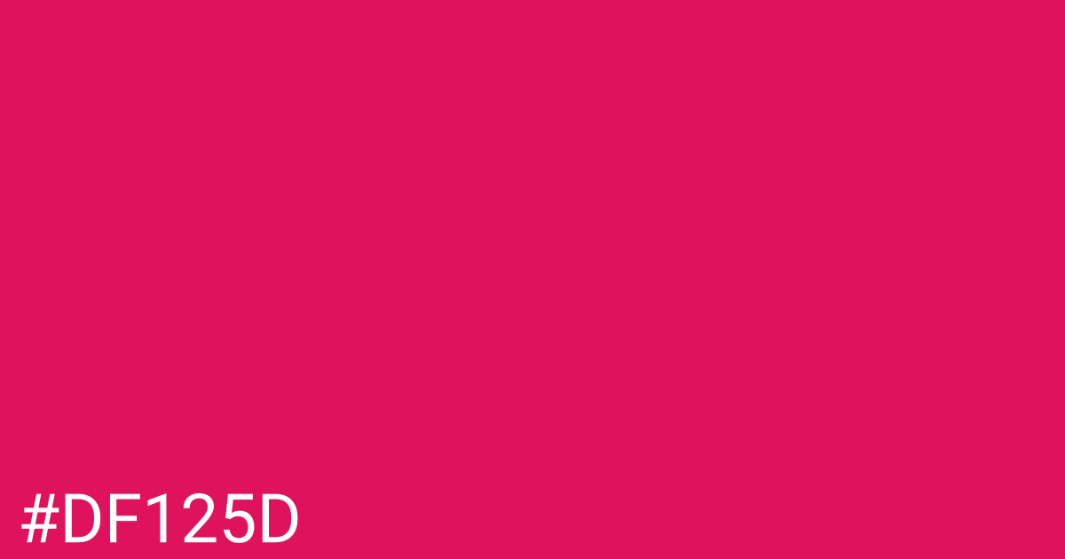 Hex color #df125d graphic