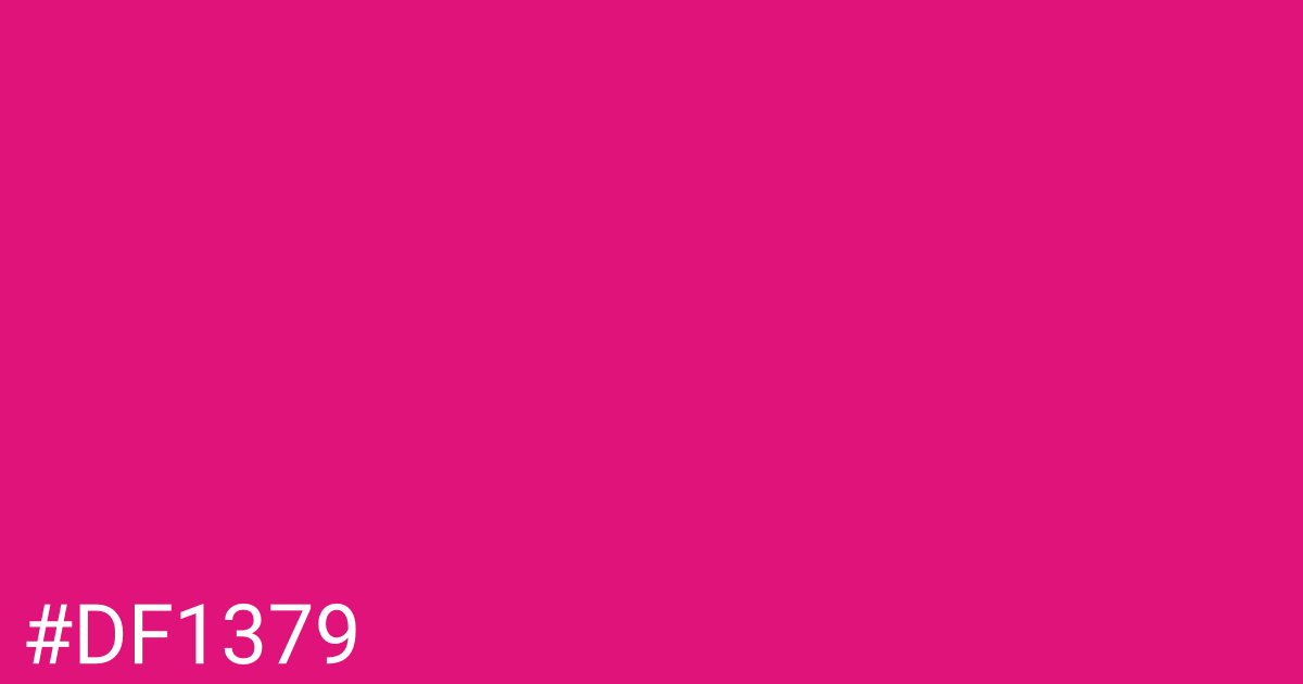 Hex color #df1379 graphic