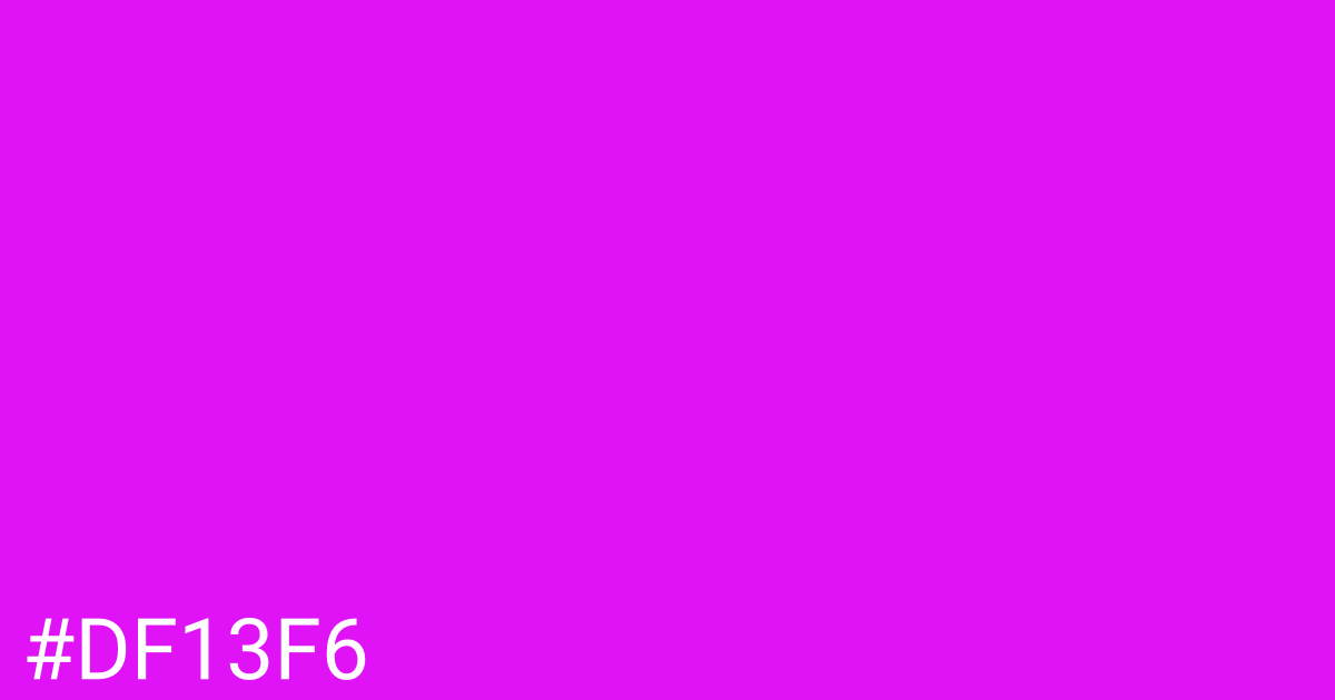 Hex color #df13f6 graphic