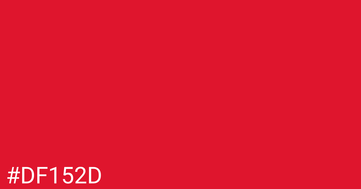 Hex color #df152d graphic