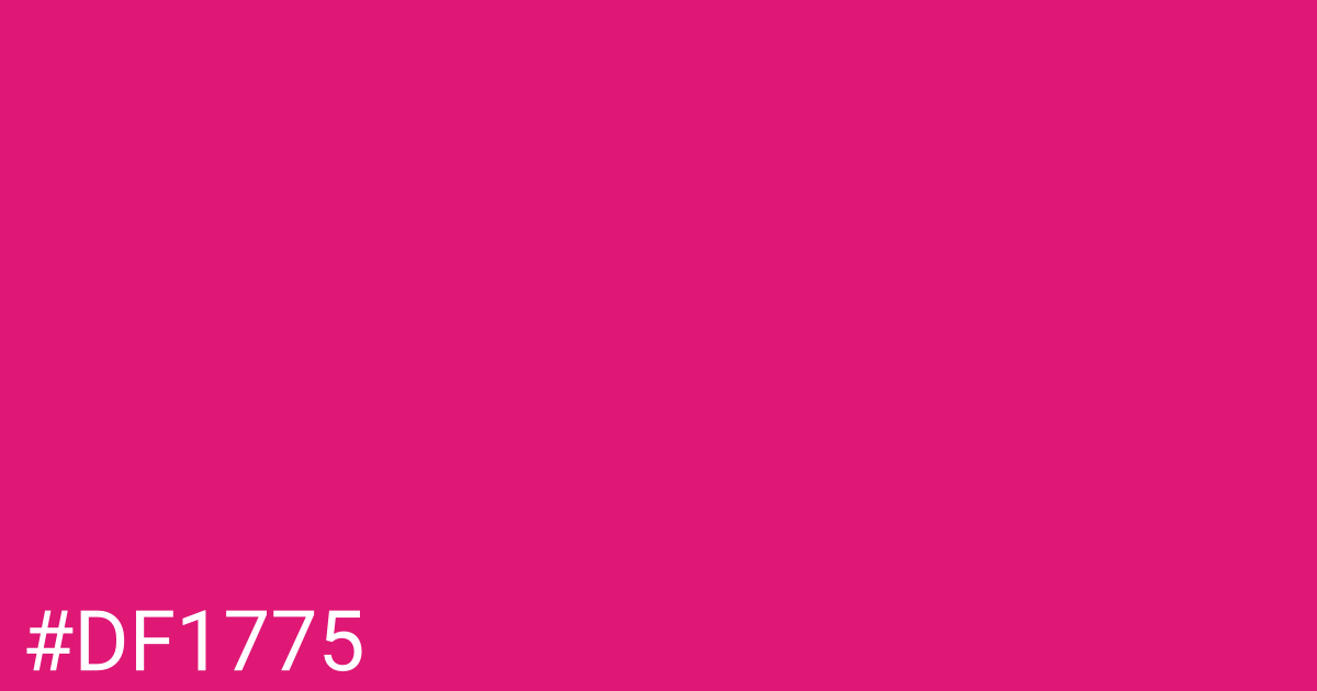 Hex color #df1775 graphic