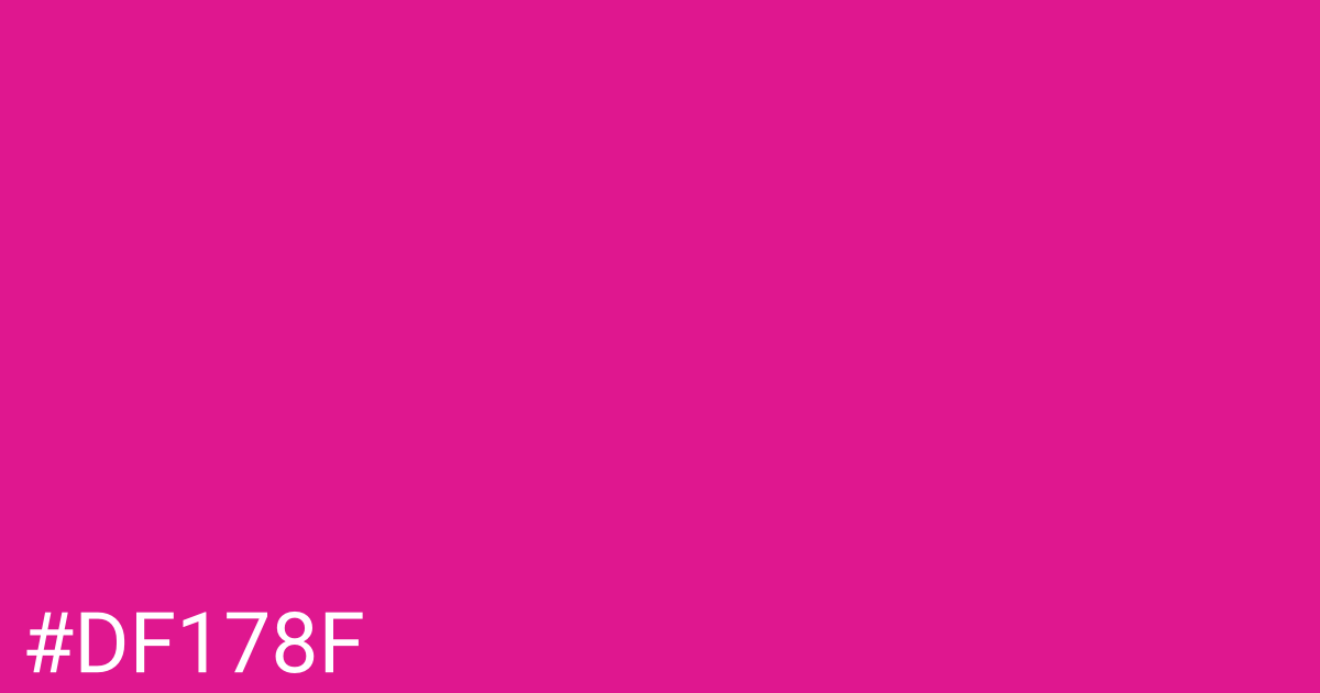 Hex color #df178f graphic