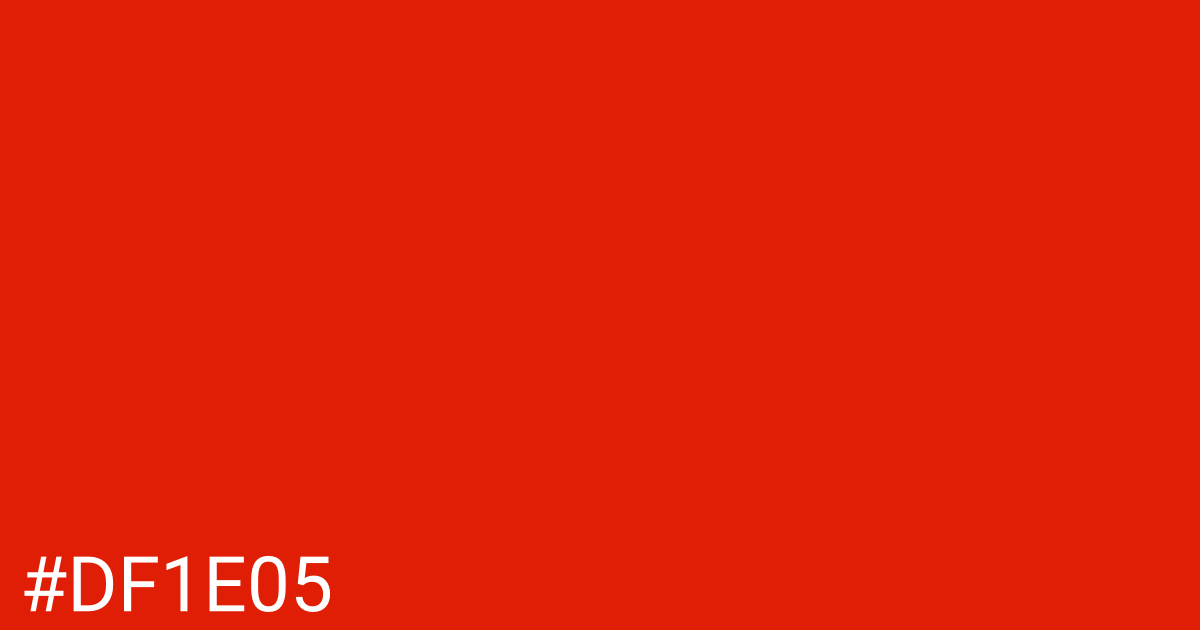 Hex color #df1e05 graphic