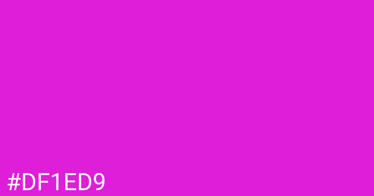 Hex color #df1ed9 graphic