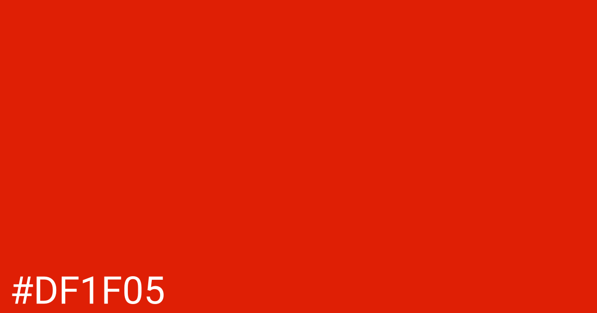 Hex color #df1f05 graphic