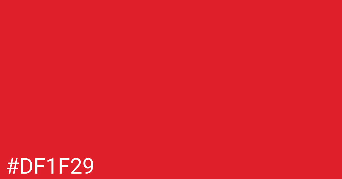Hex color #df1f29 graphic