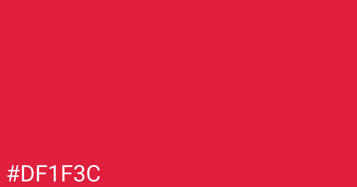 Hex color #df1f3c graphic