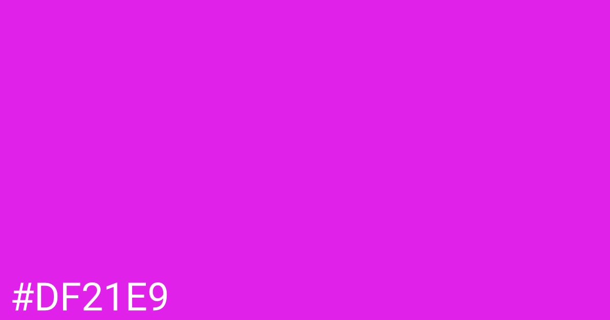 Hex color #df21e9 graphic