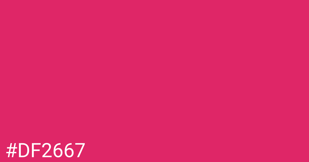 Hex color #df2667 graphic