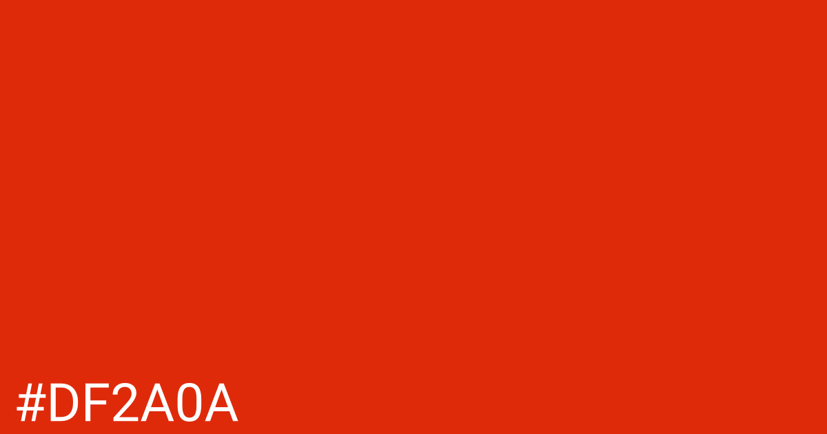 Hex color #df2a0a graphic