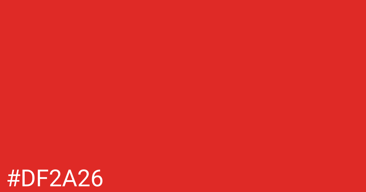 Hex color #df2a26 graphic