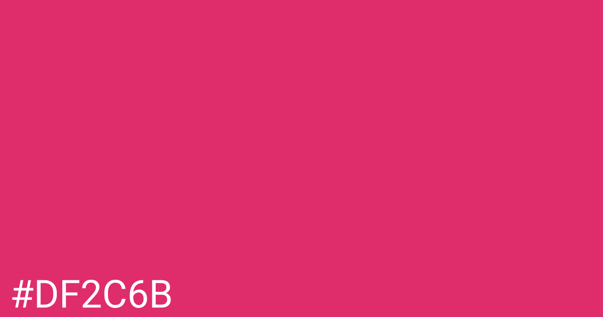 Hex color #df2c6b graphic