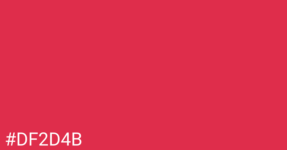 Hex color #df2d4b graphic
