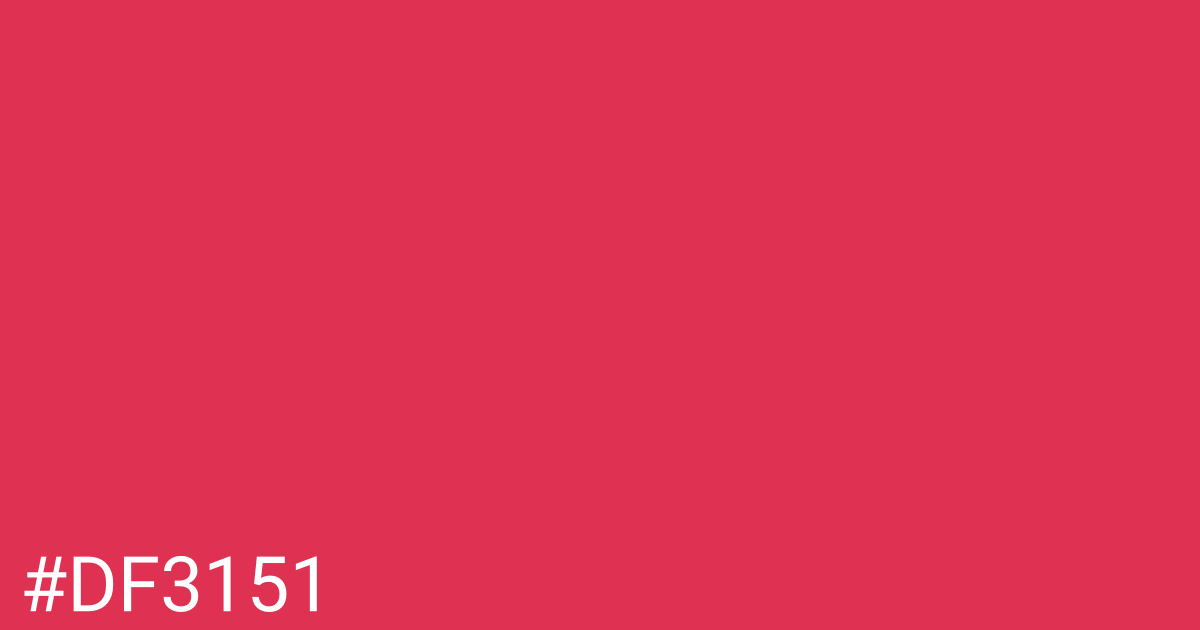 Hex color #df3151 graphic