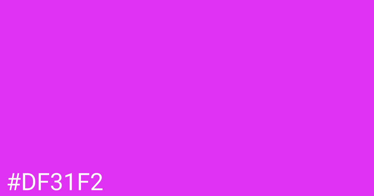 Hex color #df31f2 graphic