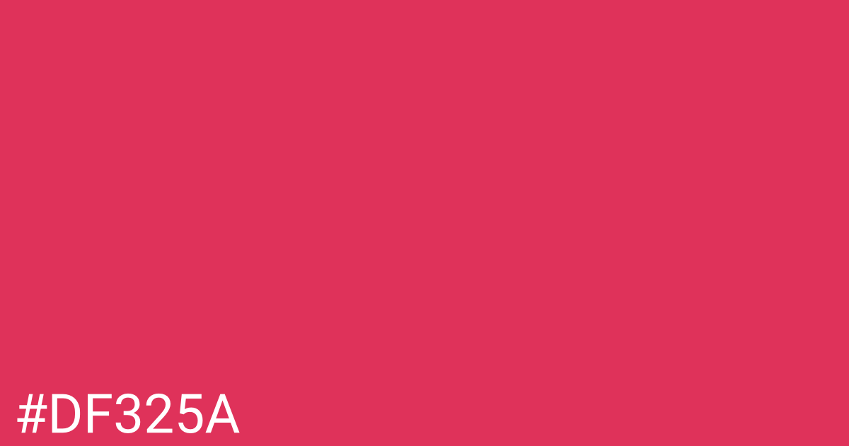 Hex color #df325a graphic
