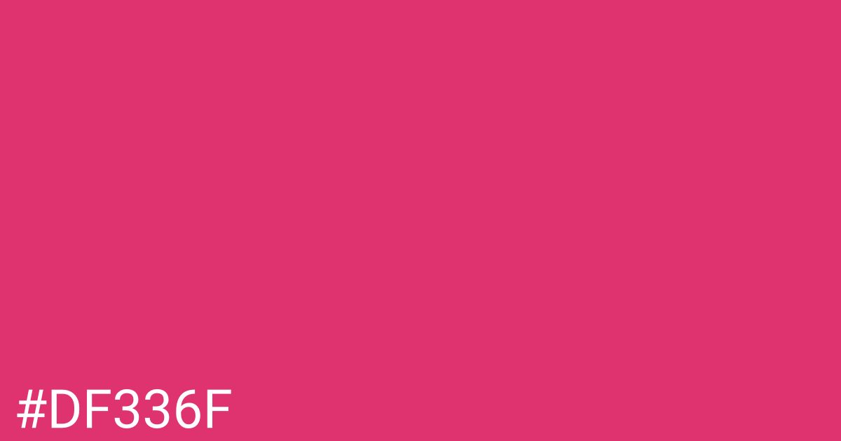 Hex color #df336f graphic