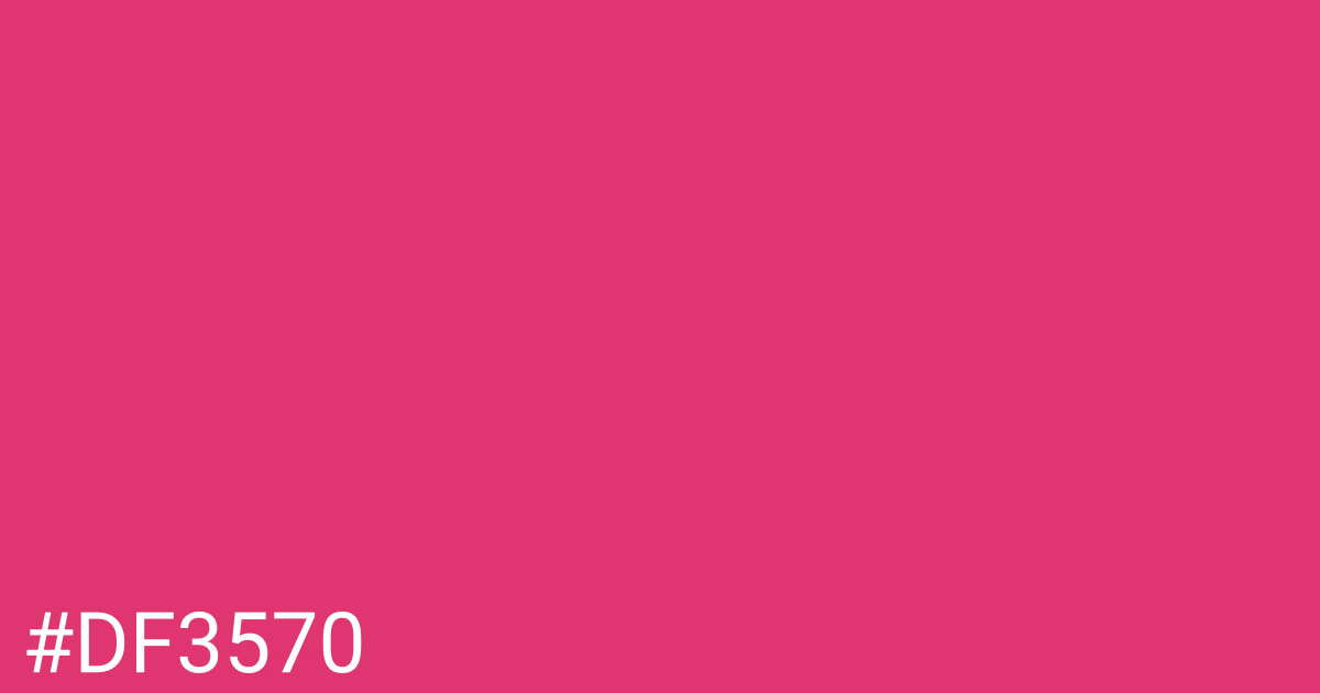 Hex color #df3570 graphic