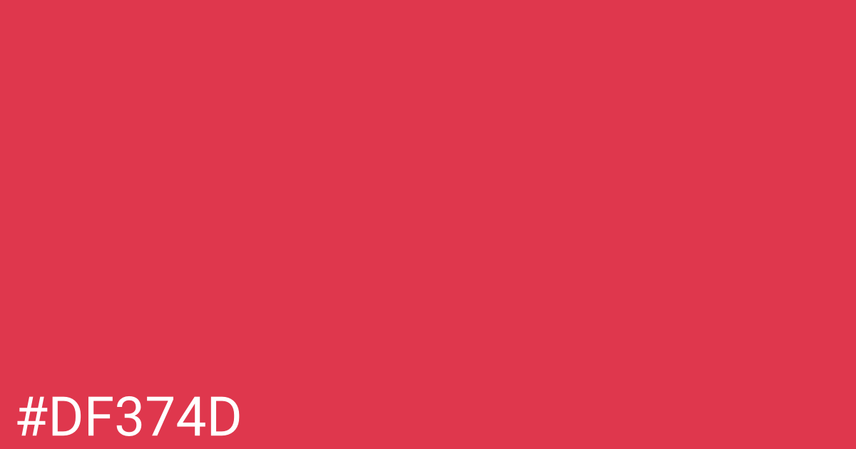 Hex color #df374d graphic