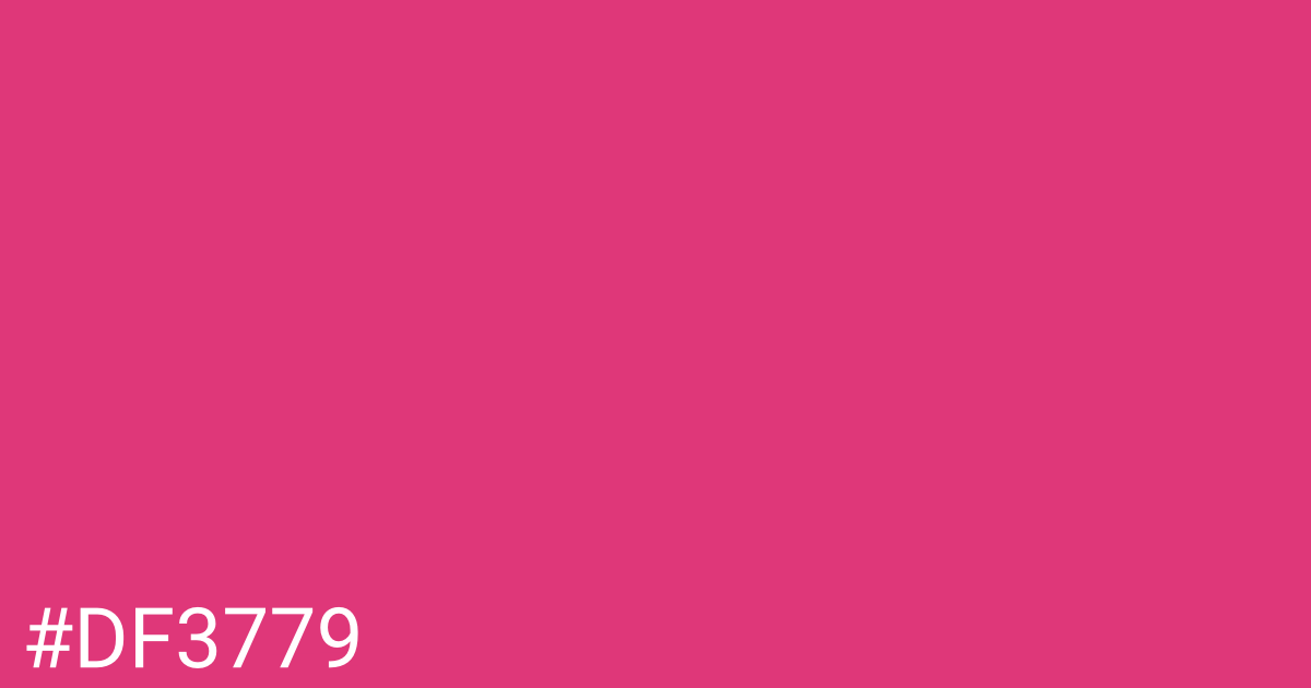 Hex color #df3779 graphic