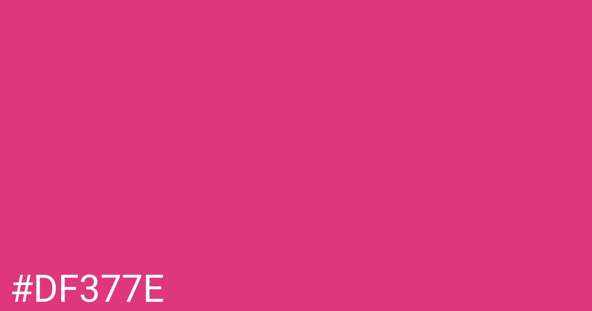 Hex color #df377e graphic