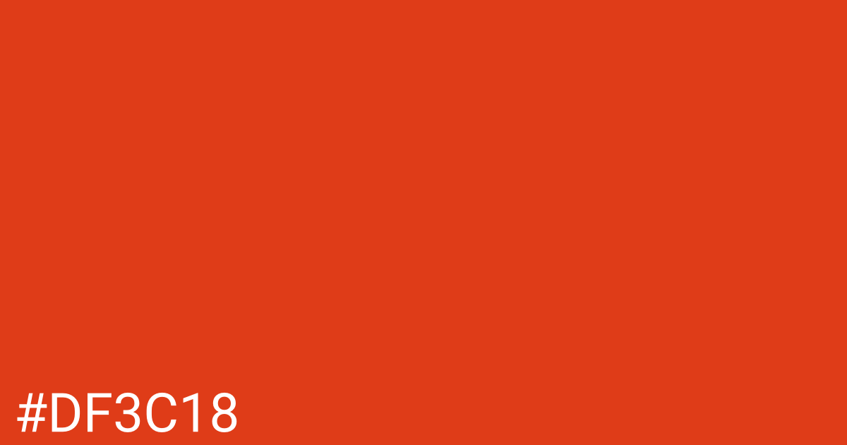 Hex color #df3c18 graphic