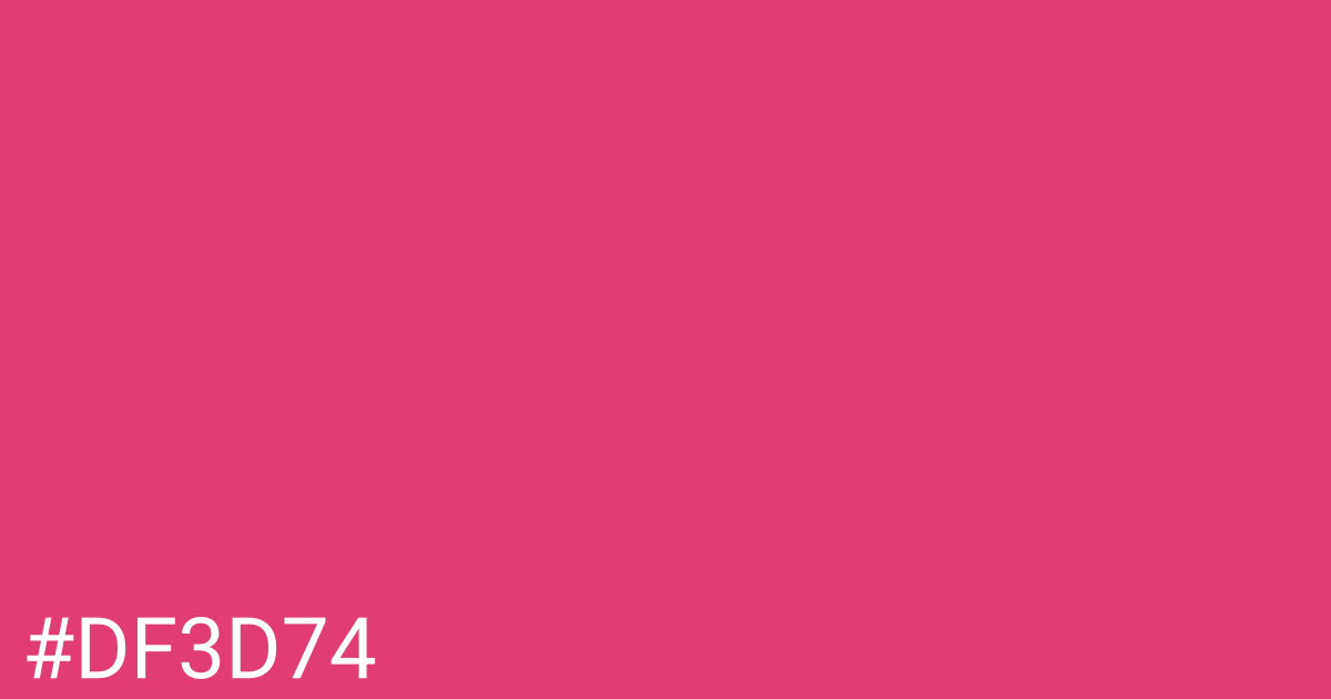Hex color #df3d74 graphic