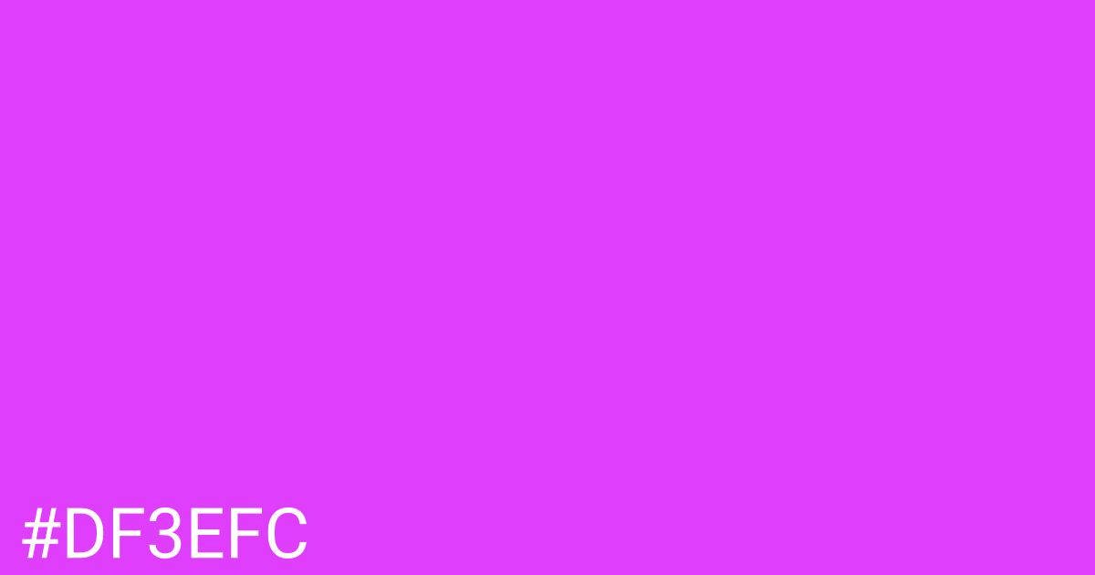 Hex color #df3efc graphic
