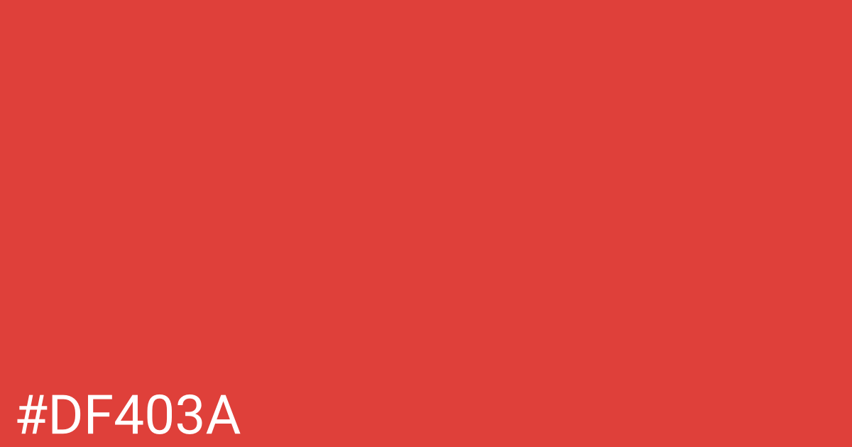Hex color #df403a graphic