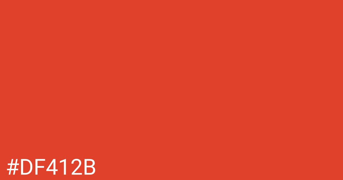 Hex color #df412b graphic