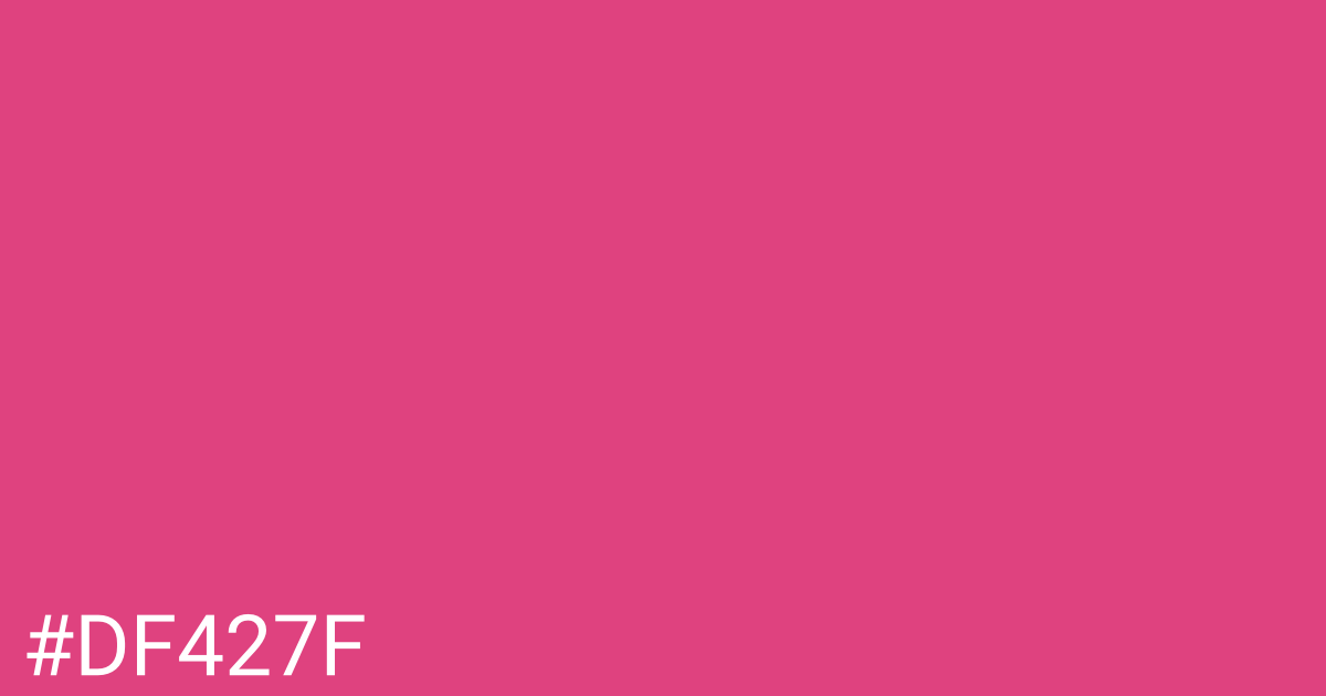 Hex color #df427f graphic