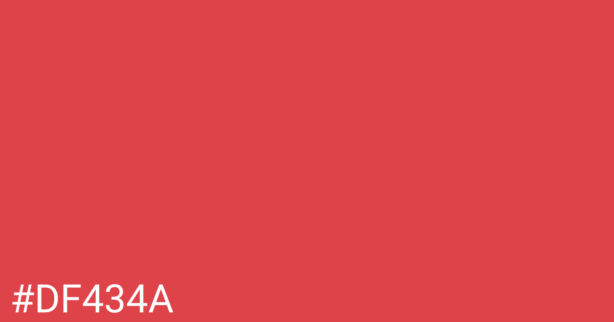 Hex color #df434a graphic