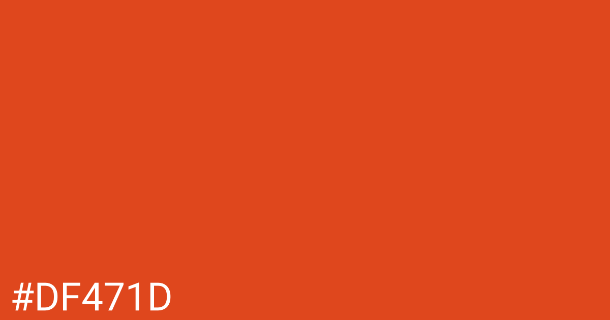 Hex color #df471d graphic