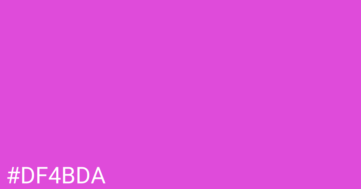 Hex color #df4bda graphic