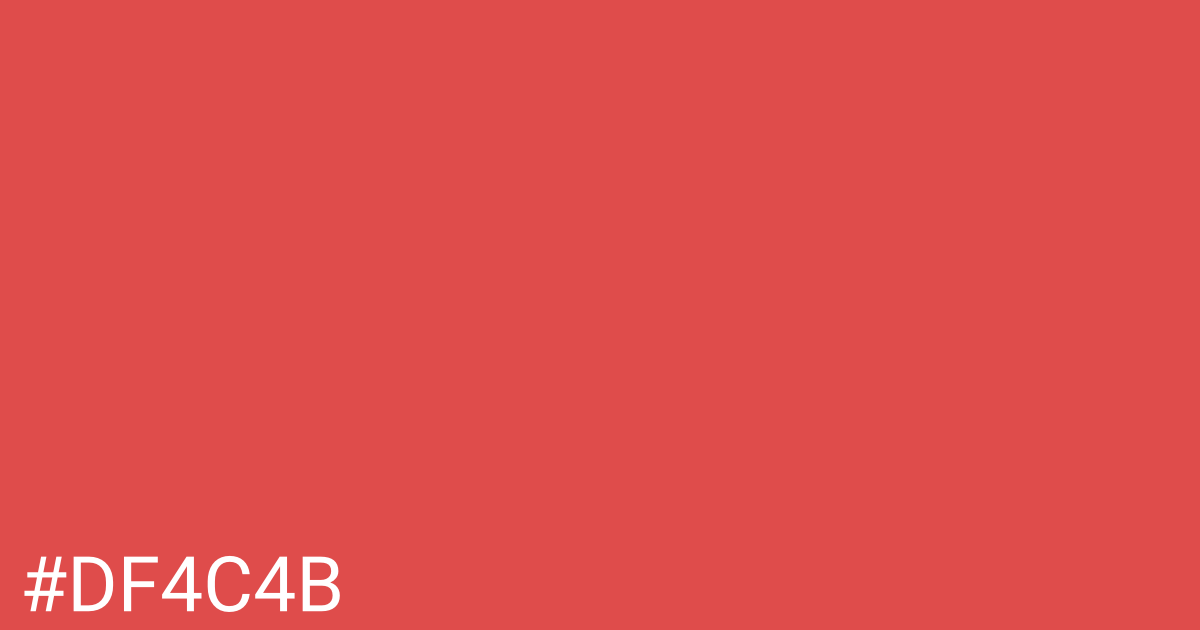 Hex color #df4c4b graphic