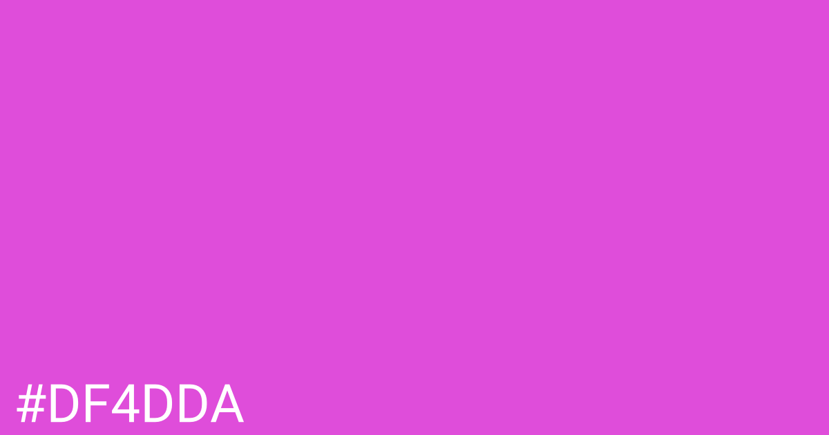 Hex color #df4dda graphic