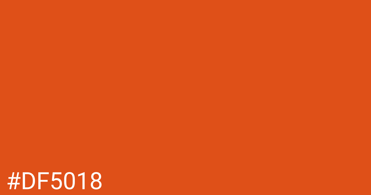 Hex color #df5018 graphic