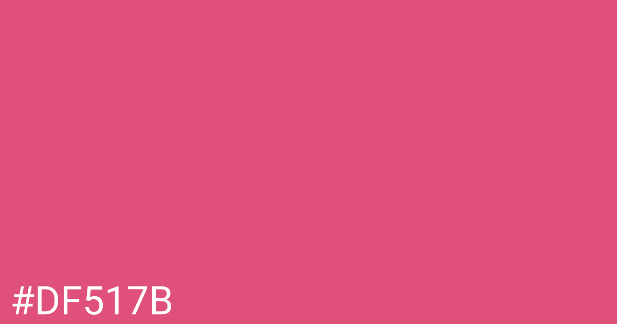 Hex color #df517b graphic