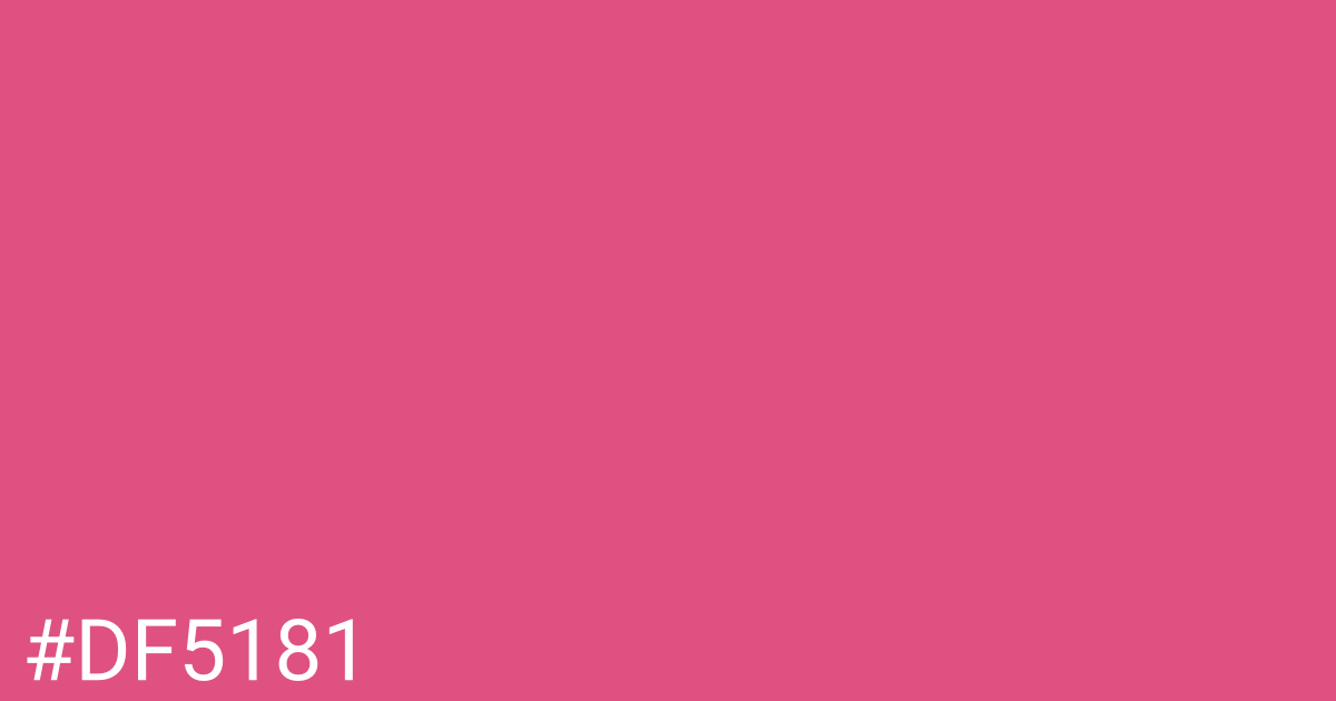 Hex color #df5181 graphic