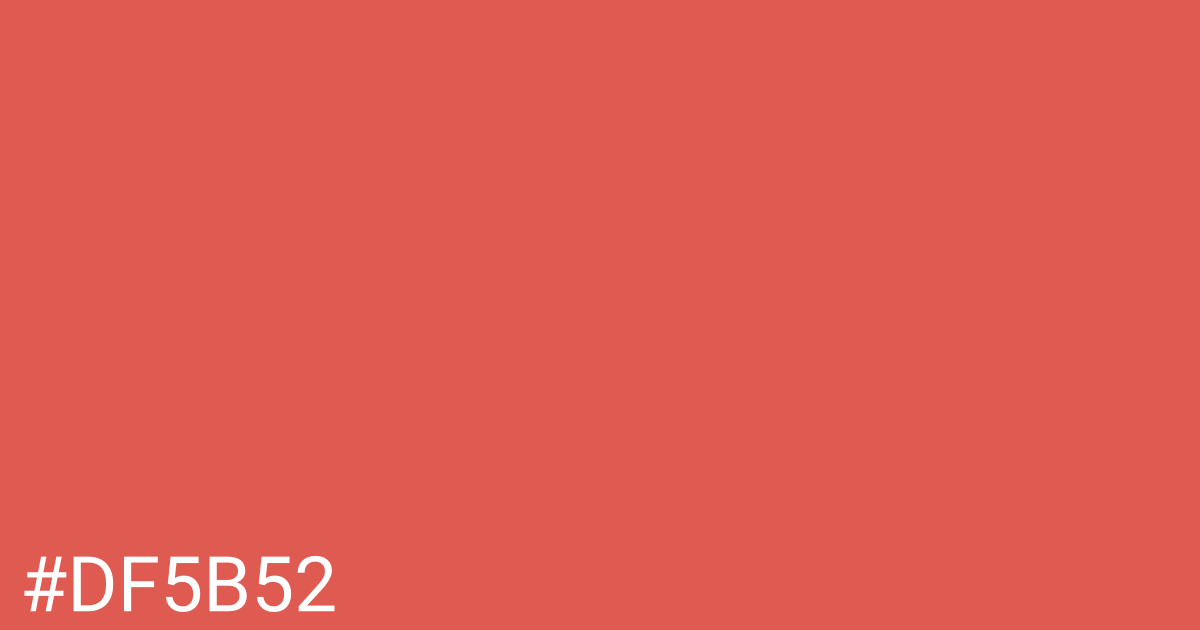 Hex color #df5b52 graphic