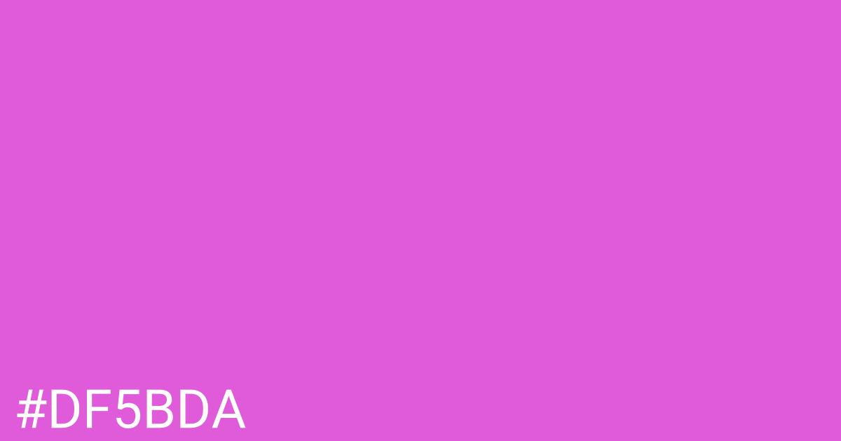 Hex color #df5bda graphic