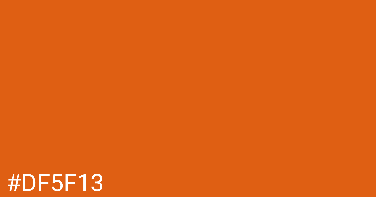 Hex color #df5f13 graphic