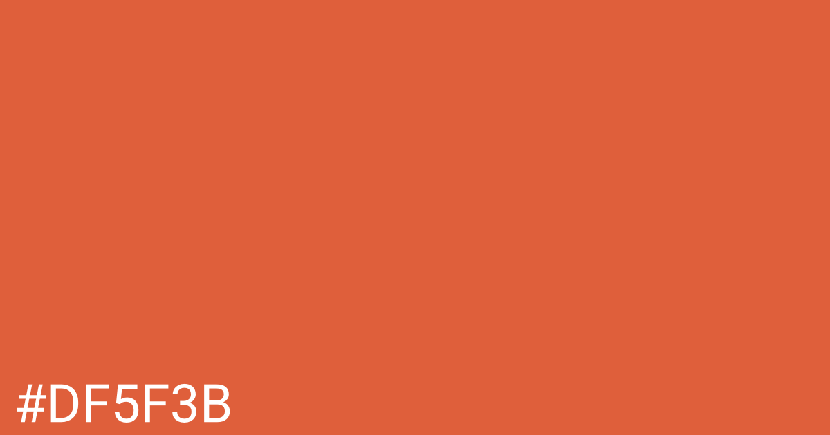 Hex color #df5f3b graphic
