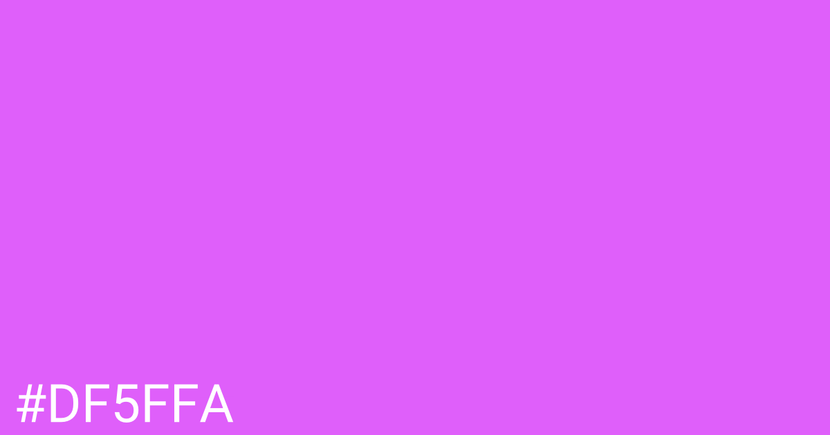 Hex color #df5ffa graphic